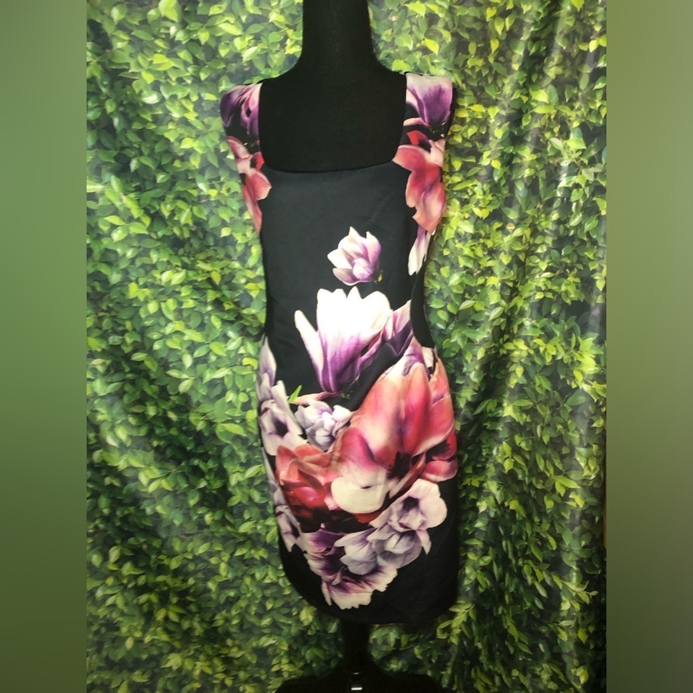 Floral Black Dress
